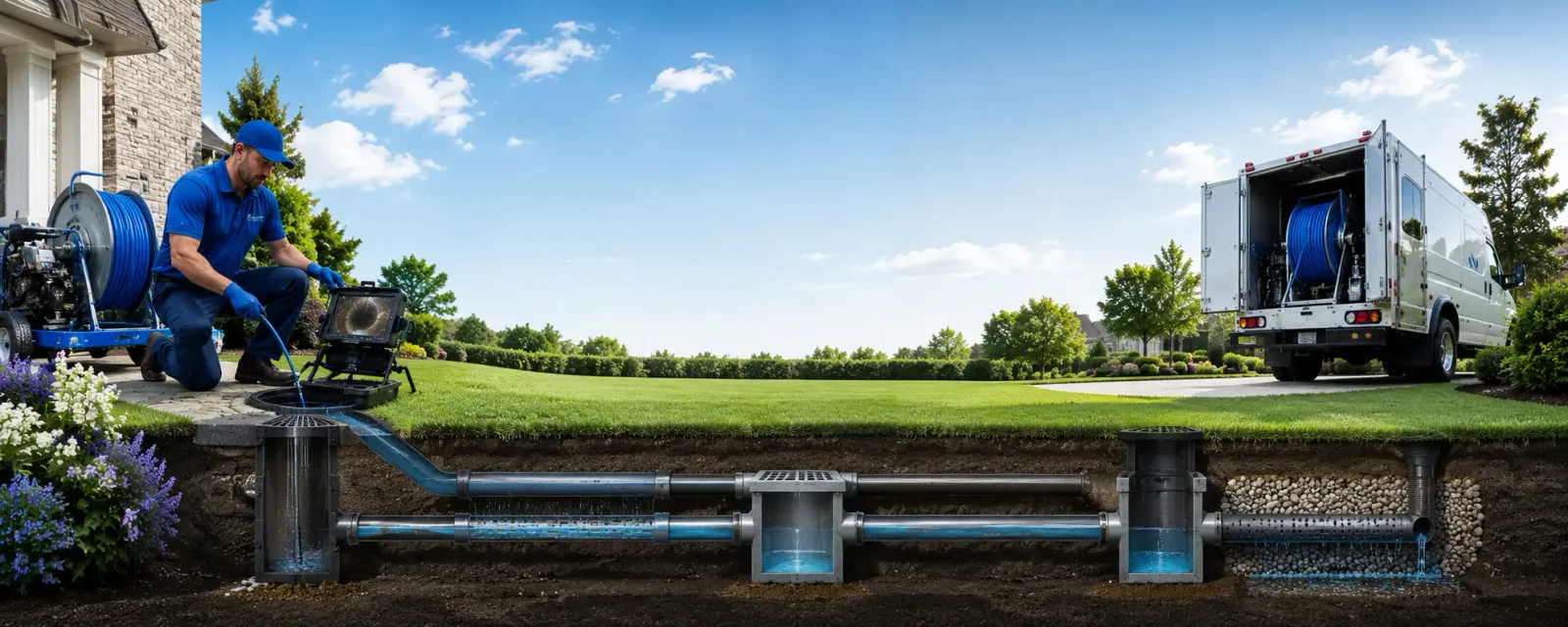 Outdoor drain cleaning information for West Union, OH